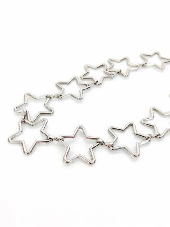 Brandy Melville Accessories - Brandy Melville Silver Open Star Link Belt